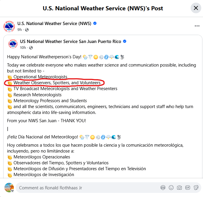 national weatherperson's day